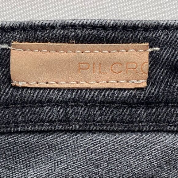 Pilcro Gray Demilune Utility Moto Bootcut Jeans Size 27 - Picture 10 of 16